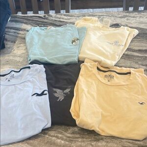 Hollister/AE and Simply Southern T-Shirt Bundle - Blue, Yellow, Grey and green